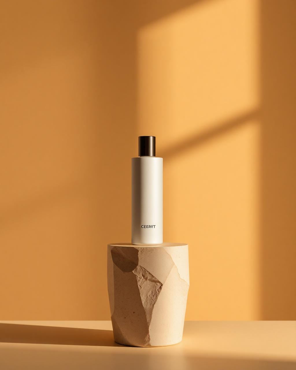 Product still life under dramatic studio light